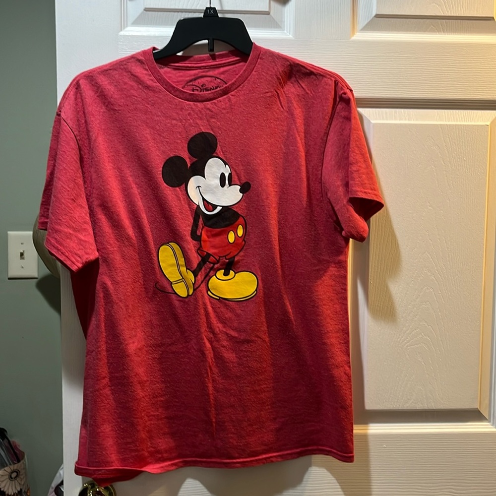 T-shirt from Disney. Red. Size large. Short sleeved. Great condition